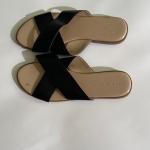 H Halston Flat  Sandals size 8 1/2 great condition with small scratch see photos